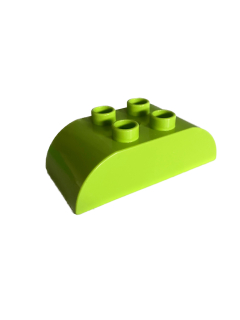Lego® Duplo® kostka sv. zelená zaoblená 4x2